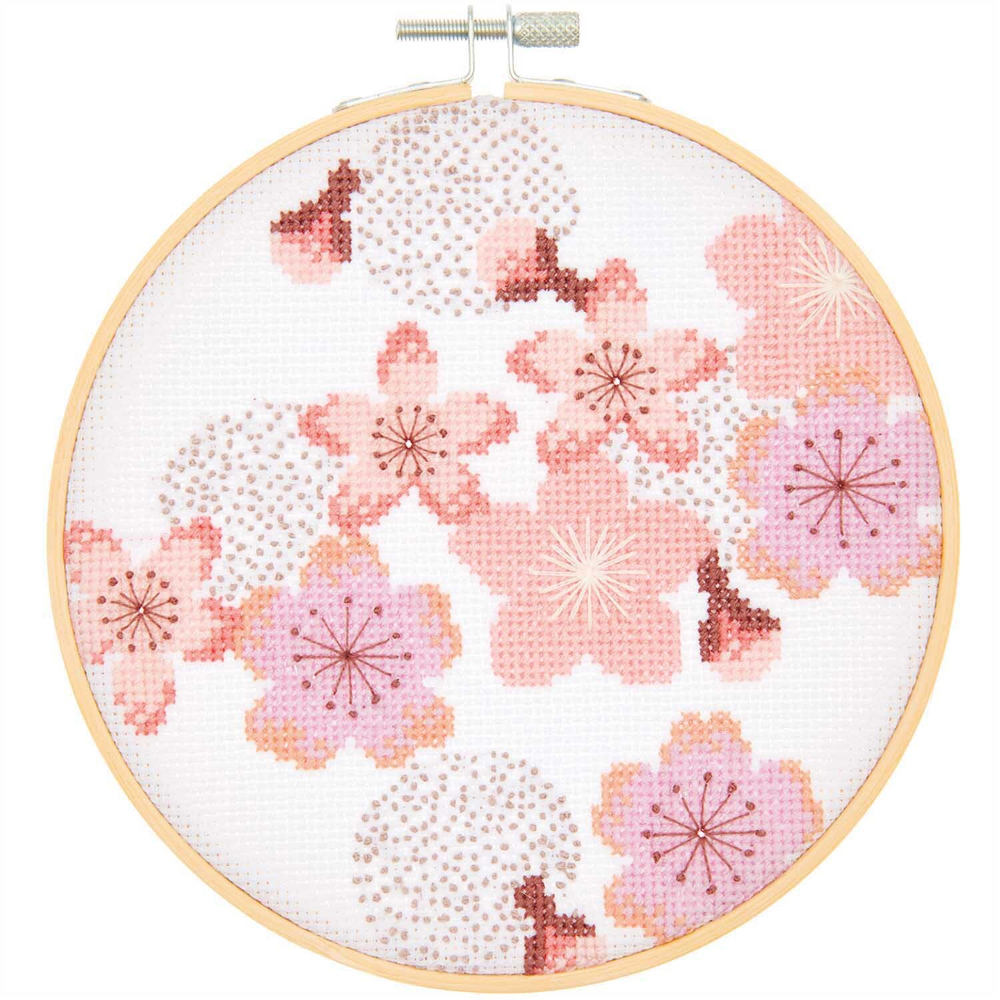 Rico Design Embroidery Kit Cherry Blossoms